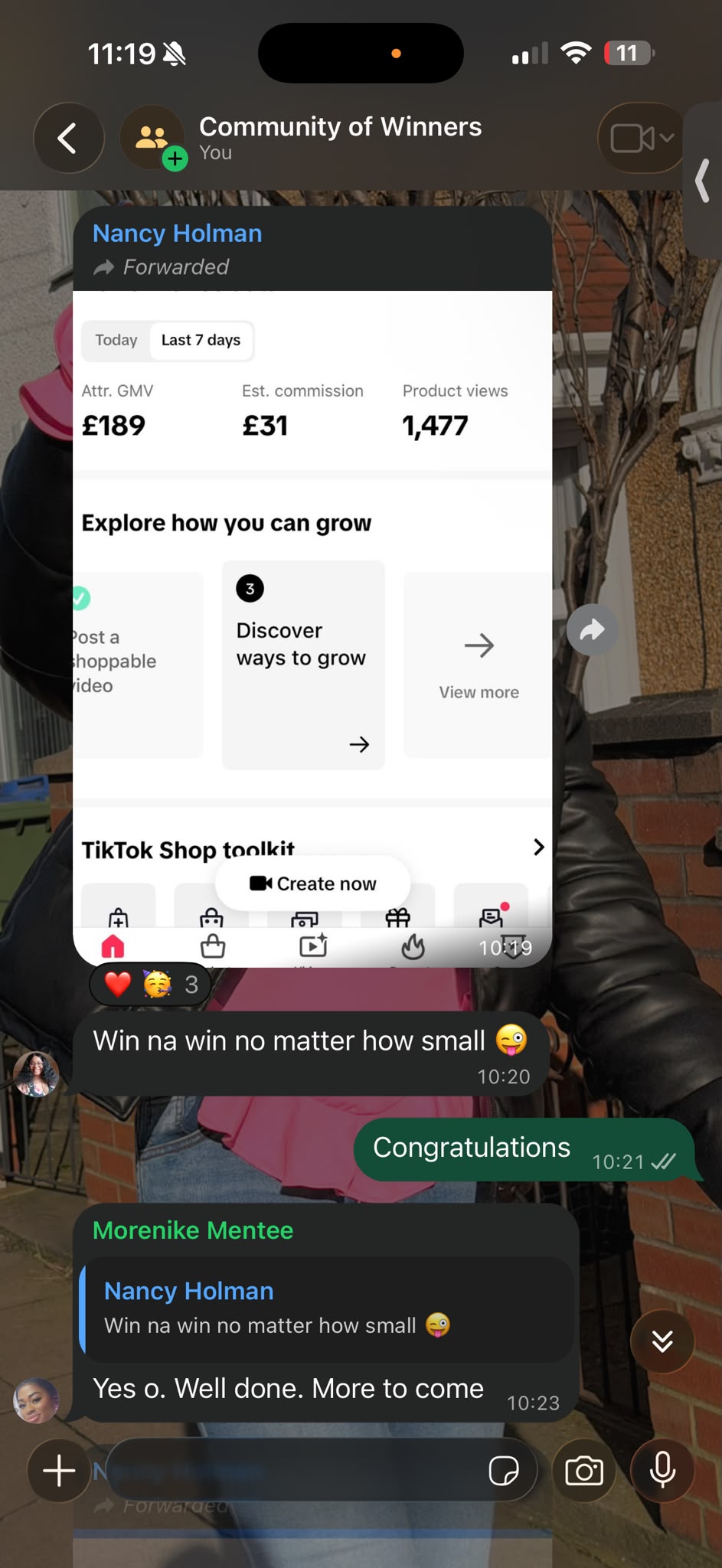 Student review screenshot