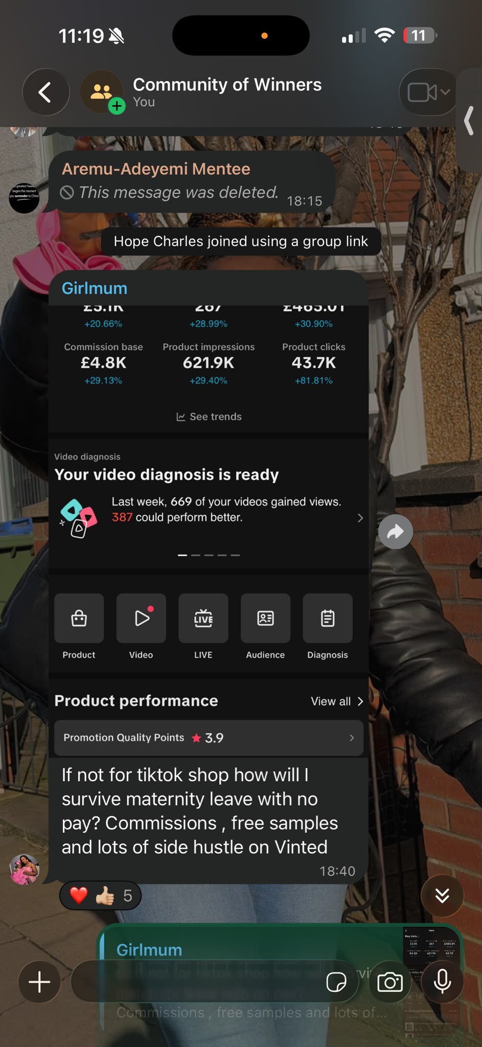 Student review screenshot