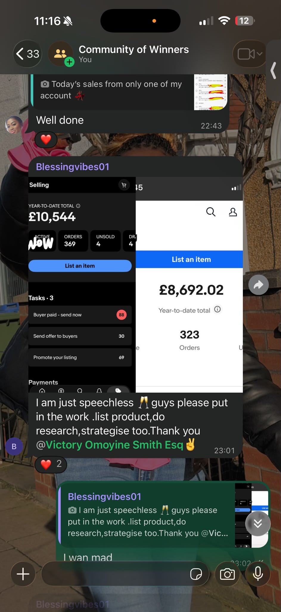 Student review screenshot